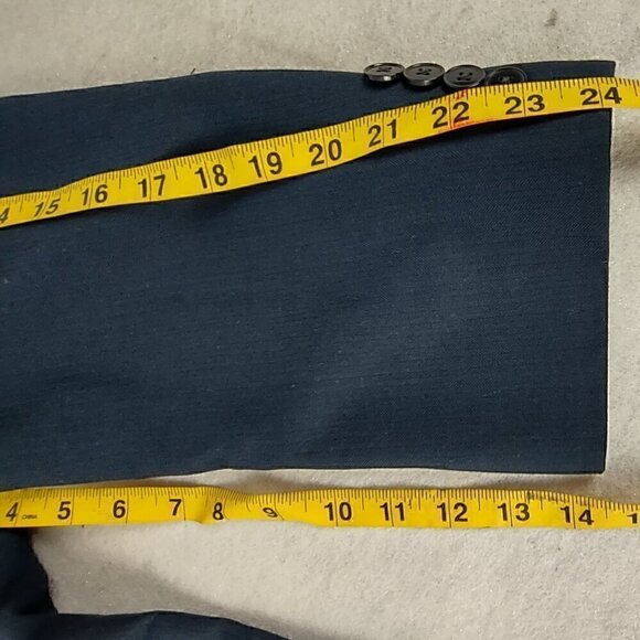 Calvin Klein Men's Navy Blue Multi Pocket Button Up Blazer Jacket Size 44R - Picture 10 of 13